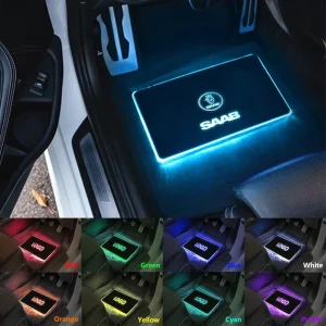SAAB Shined Car Floor Mats Colorful Remote Control